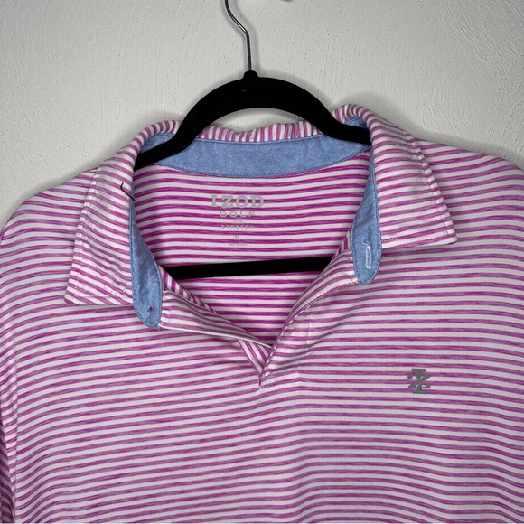 Izod Polo Striped Golf Top - Picture 4 of 4